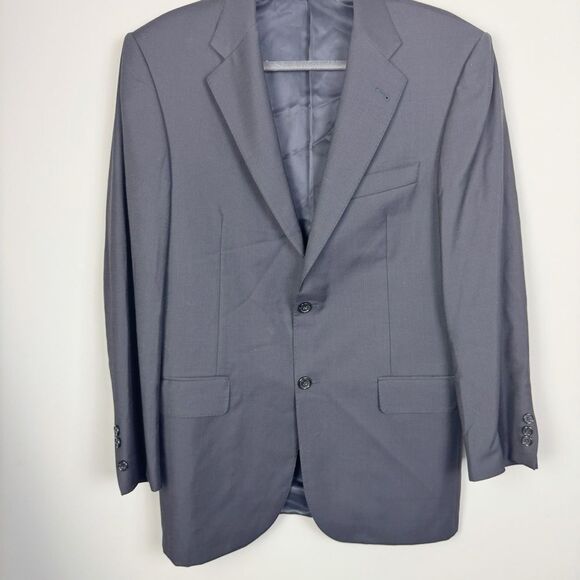 BURBERRY | Dark Blue 100% Wool Blazer Sport Coat Men’s Size 40 Regular UK - Picture 1 of 9